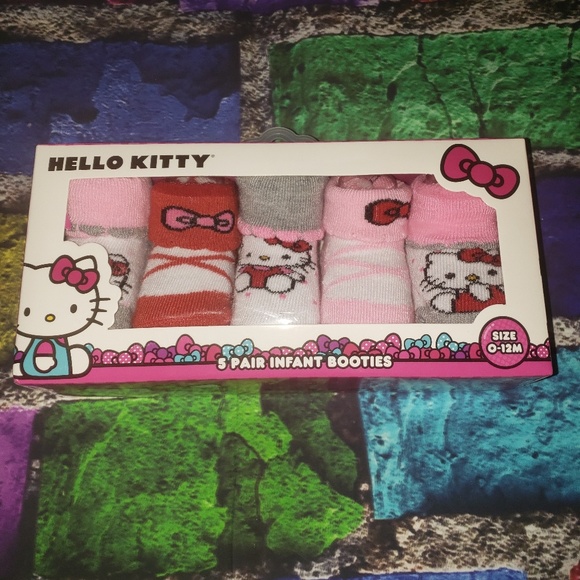 Hello Kitty Other - Nwt 5 Pairs Hello Kitty Booties Baby New